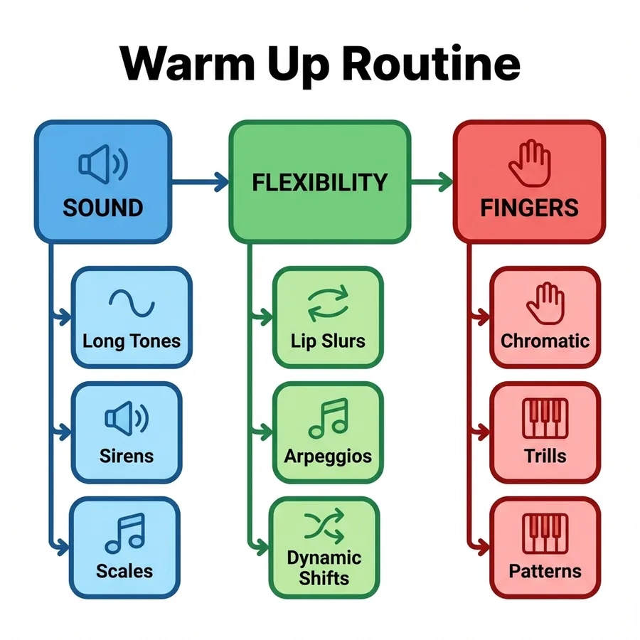 Modul 14: Der Wert des Einspielens — Module 14 Warmup Flowchart