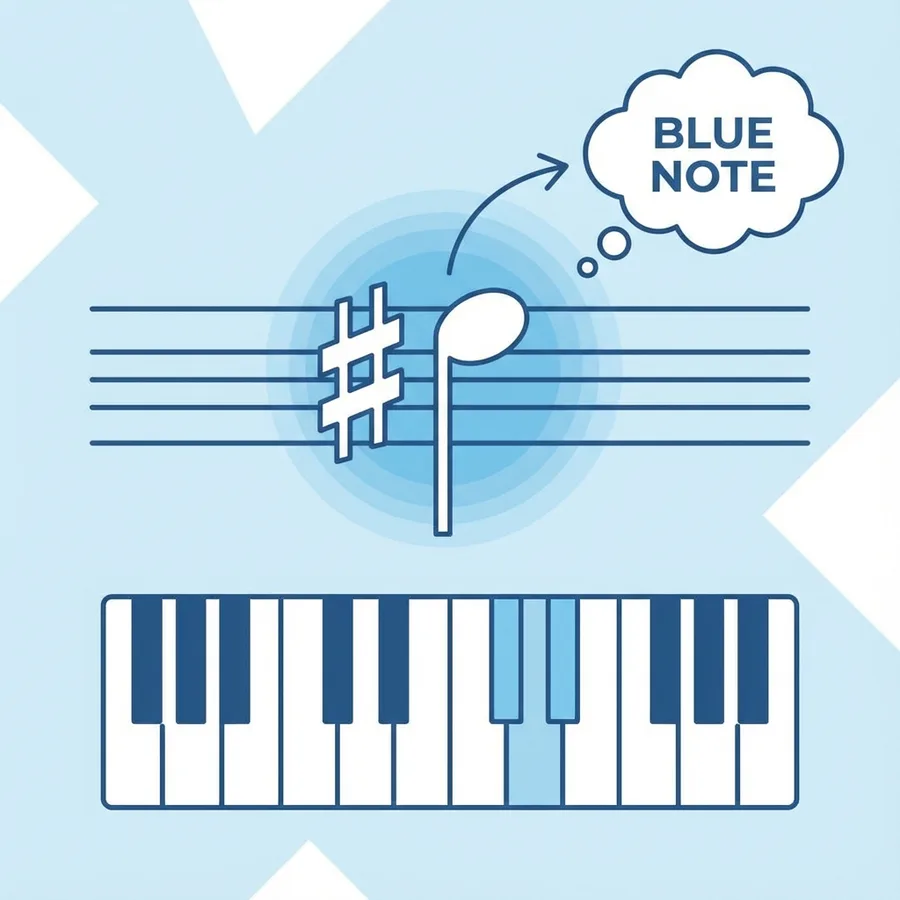Modul 26: Der Blues — Module 26 Blue Note F Sharp