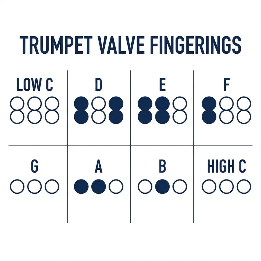 Modul 6: Die Mechanik (Ventile) — Module 6 Finger Chart C D E